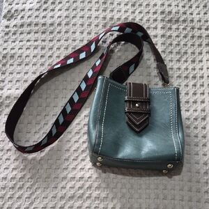 Stylish Teal and Brown Women's Bag